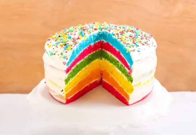 RAINBOW COOKIE CAKE